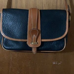 Dooney Burke Black and Tan leather bag